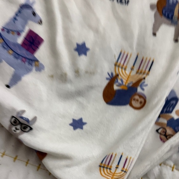 * PJ Salvage * hanukah Pajamas with Fun Animal Print - XS - New - Picture 6 of 7